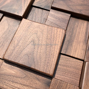 Carreaux muraux 3D en mosaïque de bois massif de luxe - Product Image 2
