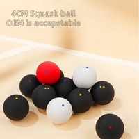 Balle de squash professionnelle à point jaune unique de 4 cm - Balle de rebond d'entraînement durable et écologique