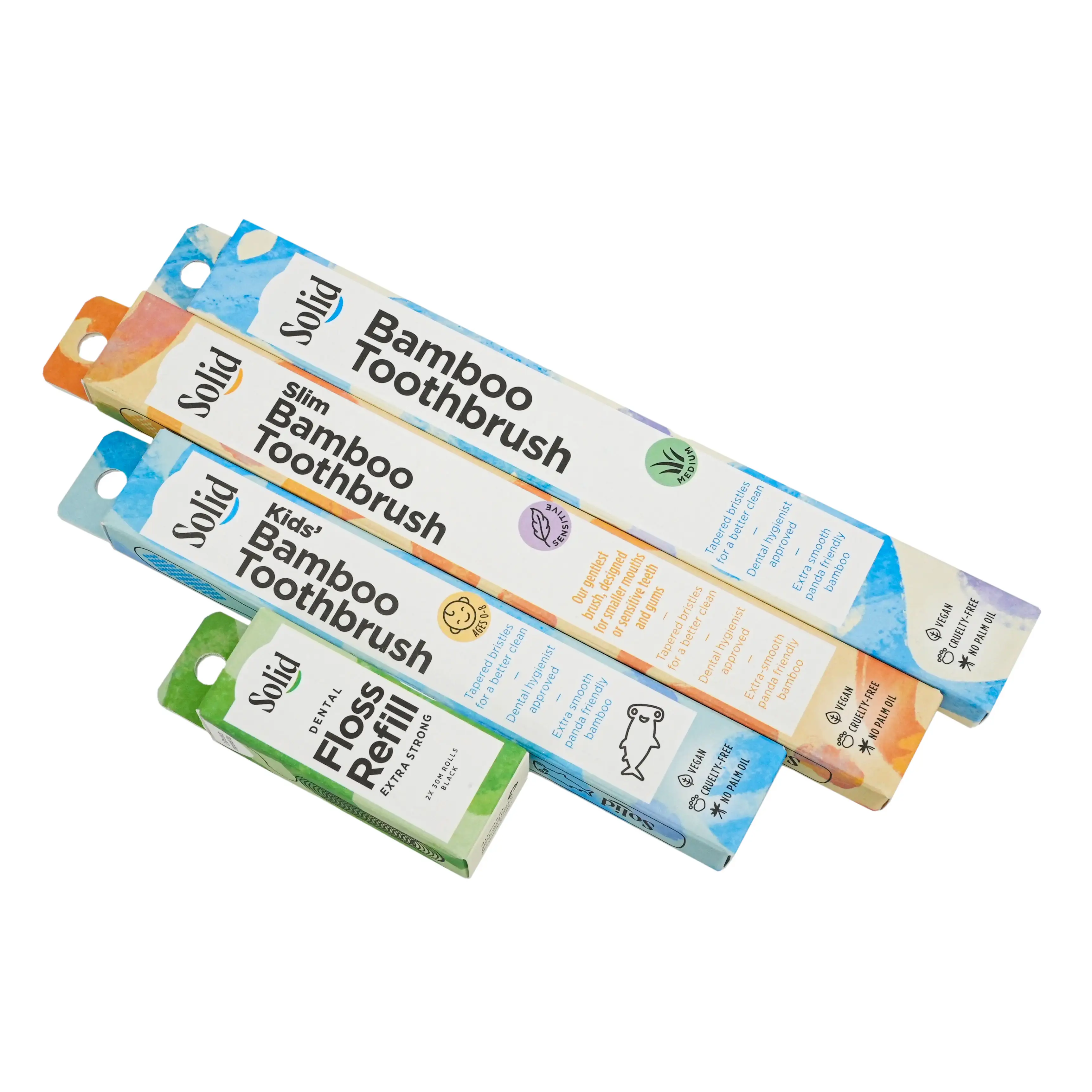 Caja de papel cosmético reciclable Embalaje Cepillo de dientes, crema para el cuidado de la piel, lápiz labial, caja de embalaje de esmalte de uñas Papel de diseño atractivo