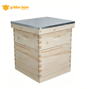 Caja de abejas de madera Golden Bear China Fir Langstroth con junta de cola de milano para apicultura - Product Image 2