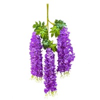 Grosir Pabrik Dekorasi Gapura Pernikahan 110CM, Untaian Bunga Sutra, Bunga Wisteria Buatan, Bunga Wisteria Gantung