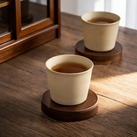 Mug en argile de style japonais, tasse en céramique sans anse de style vintage, tasse à café, tasse à thé domestique, tasse à boire, tasse à lait pour le petit-déjeuner