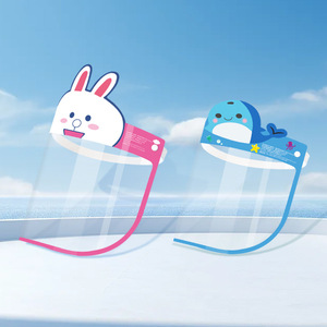 เชนคัง ชิลด์ป้องกันใบหน้าสำหรับเด็ก แบบใส ป้องกันฝ้า สำหรับเด็ก ลายกระต่าย - Product Image 3
