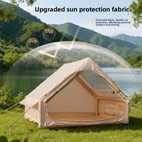 Tente gonflable à ouverture rapide pour le camping, porte simple, grand hublot, tissu Oxford, imperméable 3000 mm, protection solaire quatre saisons
