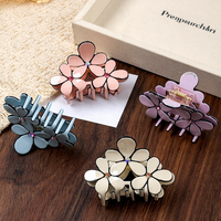 Pince à cheveux en acétate de haute qualité JIAYANG, pince à griffes exquise en strass pour l'arrière de la tête, pince requin légère et luxueuse pour chignon moyen