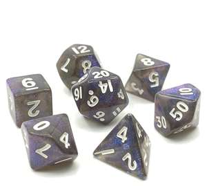 Mini 7 piezas DND fantasía colorido COC juego de mesa Mini acrílico poliédrico hueco dados corriendo grupo fantasía forma - Product Image 6