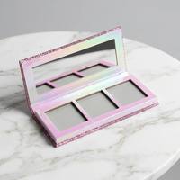 Palette de maquillage magnétique vide de luxe avec logo personnalisé, paillettes, papier spécial brillant, palette de fards à paupières avec miroir, marque privée