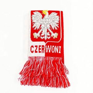 Écharpe de supporter de football personnalisée avec logo du club, en polyester tricoté, pas cher - Product Image 1