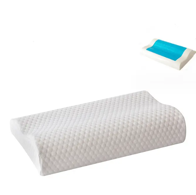 Almohada de cuello Cervical de altura ajustable, almohada de contorno hueco, almohadas de espuma viscoelástica inodoras con almohadilla de refrigeración