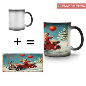 Classic Black Frosted Ceramic <b>Mug</b> 11oz <b>Heat</b> Sensitive Color <b>Changing</b> Drinking Cup Office Tea Cup - Product Image 4