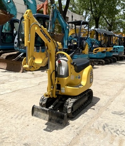 Mini-pelleuse Komatsu PC01 d'occasion, fabriquée au Japon, avec accessoire de pince, attache rapide et brise-roche - Product Image 3