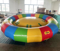 Jouets d'eau rotatifs gonflables pour l'été fou, bateau Disco, Tube remorquable/bateau ovni gonflable pour le divertissement aquatique