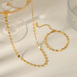 Stainless Steel Plated 18K Gold Shell <strong>Guarantee</strong> <strong>Chain</strong> Lock Bone <strong>Chain</strong> Fashionable and Minimalist Bracelet Women's Jewelry - Product Image 2