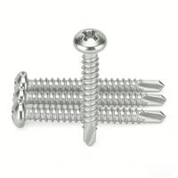 Yaente Factory 304 Stainless Steel M3.5 M4.2 M5.5 Cross Phillips Round Pan Head Drilling Tail Self-drilling Self-tapping Screws