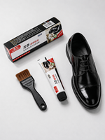 Black Bull Aromatische Creme Sofort-Glanz Schuhpolitur Kompakte Lederreparaturpaste für Formelle Schuhe Langanhaltende Glanzpflege Einfach Anzuwenden