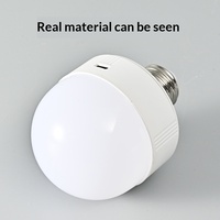 Ampoule LED d'urgence, éclairage RGB tricolore, lumière de nuit à fixation magnétique, télécommandée, rechargeable, à intensité variable