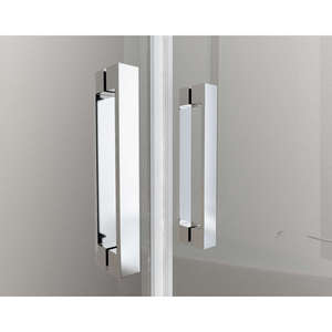 Cabine de douche 6 mm H 190 mur fixe et porte à 4 vantaux avec ouverture centrale MESURE 87.5-90 FEUILLE FIXE + PORTE 198-203 - Product Image 3