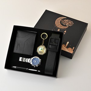 Mondfest Weihnachten Geschenk für Freund Ehemann Vatertag Uhr mit Armband Rosenkranz aus Eisen und Naturstein - Product Image 6