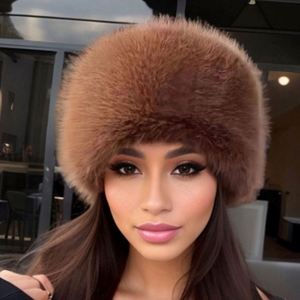 Autumn Winter Plush New Mongolian <b>Hat</b> Cold-Proof Thickened <b>Flat</b> Top Ear Women Fisherman's Bucket Fur <b>Hats</b> - Product Image 3