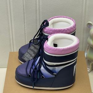 Botas de Nieve de Invierno de Cuero Genuino de Diseño de Lujo a la Moda, Botas de Senderismo Deportivas Antideslizantes para Esquí - Product Image 5