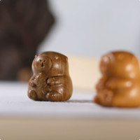 WD072 Gantungan Figurine Hewan Capybara Imut dan Gemuk, Pesona Kayu Warna-warni, Aksesori Perhiasan Sehari-hari
