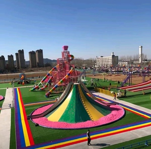 Aire de jeux volcanique immersive personnalisable en métal et PVC pour l'extérieur, toboggan sans moteur, fabricants directs pour écoles YUHualong - Product Image 3