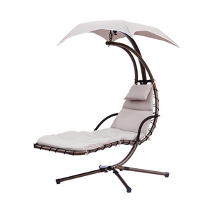 Hanging Chaise Lounger Chair <b>Swing</b> Bed Seat Cushion Outdoor Garden Patio Polyester Fabric - Product Image 4