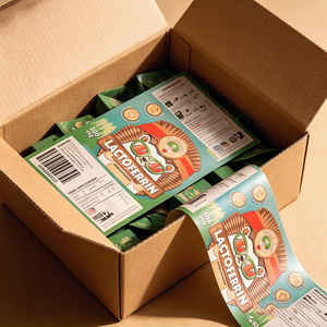 Étiquettes personnalisées en gros, multi-couches, imprimées en huit couleurs, avec code-barres et code QR, pour boîtes en carton et emballages cadeaux - Product Image 6