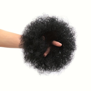 1 Postiche Synthétique Bouclé <span class=keywords><strong>Africain</strong></span> pour Femme - <span class=keywords><strong>Chignon</strong></span> Bouclé Élastique à Clip, Extension <span class=keywords><strong>de</strong></span> <span class=keywords><strong>Queue</strong></span> <span class=keywords><strong>de</strong></span> <span class=keywords><strong>Cheval</strong></span> Épaisse, Postiche <span class=keywords><strong>Chignon</strong></span> - Product Image 2