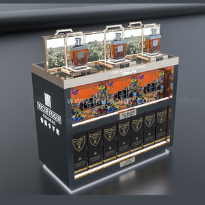 Tùy chỉnh sang Trọng Trung Gondola siêu thị Kệ Parfum lưu trữ giá uống đứng gỗ mỹ phẩm nước hoa rượu vang đỏ tủ trưng bày - Product Image 4