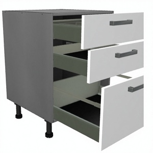 Armoire de <span class=keywords><strong>cuisine</strong></span> avec 2 tiroirs et 1 support complet pour casseroles, rangement pour <span class=keywords><strong>cuisine</strong></span>, blanc - Product Image 2