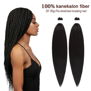 Tranças sintéticas 26 ", pré-esticável, ombré 100% kanekalon jumbo, tranças para cabelo africano, cabelo sintético pré-esticada