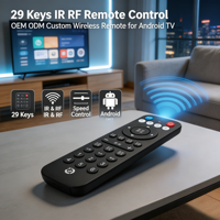 Control Remoto IR RF de 29 Teclas Personalizado OEM ODM, Control Remoto Inalámbrico RF con Velocidad de Comunicación Ajustable para Android TV