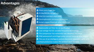 เครื่องปรับอากาศทางทะเล 16000btu 18000btu เสียงเบา อัตโนมัติ ใช้สารทำความเย็น R410a ระบบทำความเย็นด้วยน้ำทะเล สำหรับเรือยอชท์ รุ่น Jv-18z-x Dc - Product Image 4