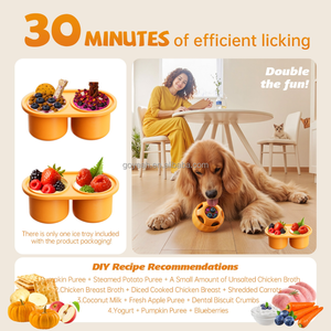 Jouet Puzzle Distributeur de Friandises Congelées <span class=keywords><strong>pour</strong></span> <span class=keywords><strong>Chien</strong></span>, Jouet à Mâcher Anti-Anxiété, Jouet d'Enrichissement à Alimentation Lente <span class=keywords><strong>pour</strong></span> Animaux de Compagnie, Jouet IQ avec Plateau de Congélation - Product Image 4