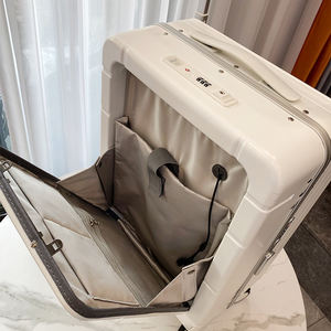 <span class=keywords><strong>Maleta</strong></span> <span class=keywords><strong>de</strong></span> transporte con bolsillo frontal para portátil, equipaje <span class=keywords><strong>de</strong></span> tamaño <span class=keywords><strong>de</strong></span> cabino inteligente <span class=keywords><strong>de</strong></span> color metálico, muestra disponible - Product Image 2