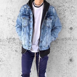 Al por mayor Chaquetas de mezclilla para hombre, estilo bomber y trucker, ajustadas, rasgadas y desgastadas, estilo motero - Product Image 4