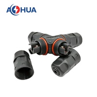 Conector de Cable Impermeable AOHUA M20 de 2 y 3 Pines Tipo X IP68, Divisor de Cable de 4 Vías con Conexión por Tornillo
