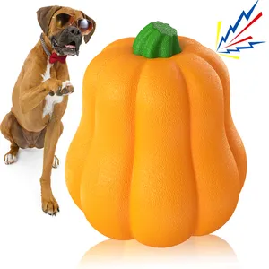 Küçük büyük köpekler için Pet köpek kabak oyuncak yavru cadılar bayramı interaktif Chew Squeak oyuncaklar Bite dayanıklı Beagle beaaksesuarları