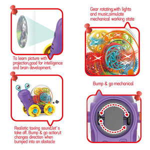 Interactief Schattig Slakkenwagenspeelgoed Voor 6 Maanden Baby 'S Trekken Touw Met Gloeiende Muziek En Projectie Sensorisch Speelgoed Gemaakt Van Plastic - Product Image 5