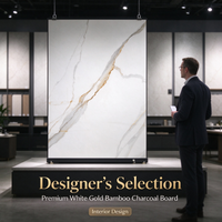 Panneau mural en bois grainé 1220x2440mm, panneau en charbon de bambou de Foshan pour la décoration intérieure esthétique des appartements