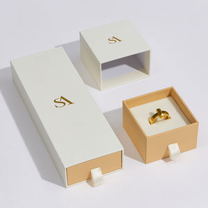 Bộ hộp giấy đựng trang sức, có ngăn kéo, in logo tùy chỉnh - Product Image 5