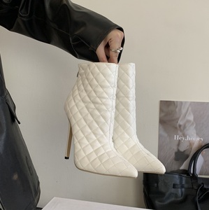 2025 New Style Black Line Pointed Toe Ankle <b>Boots</b> - Product Image 6