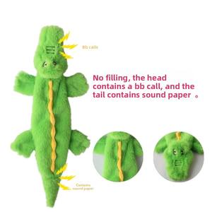 Produttore all'ingrosso di lusso carino giocattoli di peluche non farciti increspati coccodrillo cigolante cigolante cane giocattoli per cani ispirato ai cartoni animati - Product Image 6