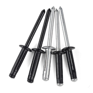 Remaches ciegos plegables de aleación de aluminio negro plateado, remaches plegables de 3.2mm, 4mm x 14mm, 16mm, 20mm, 25mm, 30mm, 4.8mm, 6mm, 6.4mm - Product Image 1