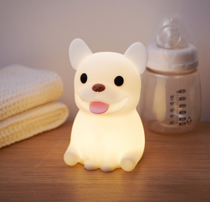 Cute Puppy Animal Silicone French Bulldog Pat Night Light Dimming Bedroom <b>Bedside</b> Atmosphere Dog Sleep <b>Lamp</b> for kids - Product Image 2