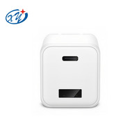 Chargeur USB C PD 30W, double port A+C, adaptateur de charge rapide pliable avec prise murale pliable pour téléphone, tablette, ordinateur portable