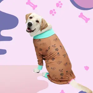 Conjunto de pijama de algodão Opp para cães, roupa de bambu 5xl luxuosa, camisas premium para cães e pijama, sacola plástica moderna
