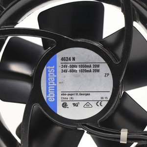 Ventilador axial de refrigeración para chasis/gabinete ebmpapst TYP 4624N 12038 120*120*38mm 12cm 24V DC 18W 93CFM 3100RPM con rodamientos de manguito. - Product Image 5