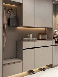 Modern Multi-Layer Wooden Storage <b>Rack</b> Simple Home and Dormitory Floor-standing <b>Clothes</b> <b>Hanger</b> Multi-functional Shoe Cabinet - Product Image 3